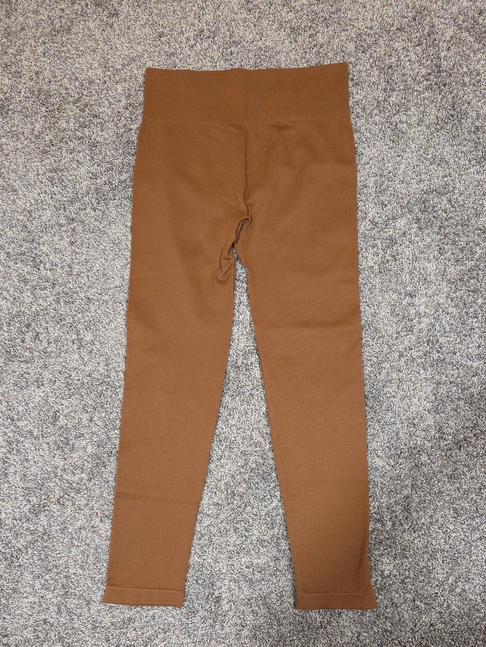 OQQ Brown Ribbed Leggings Size XL